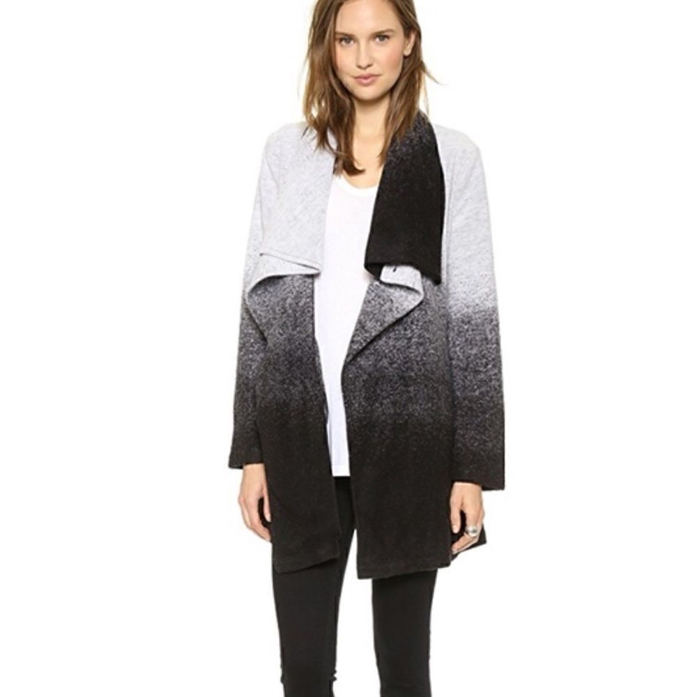BB Dakota - Size Small - Poncho Coat - Gray to Black Outerwear - NEW Never Worn